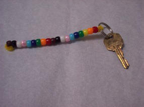 how to make a beaded keychain